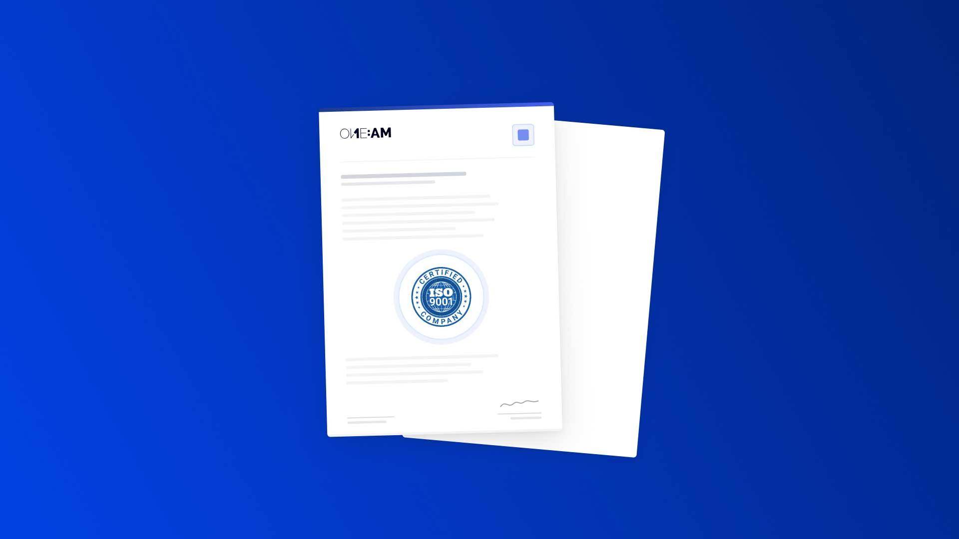 We have obtained ISO 9001 certification We have obtained ISO 9001 certification